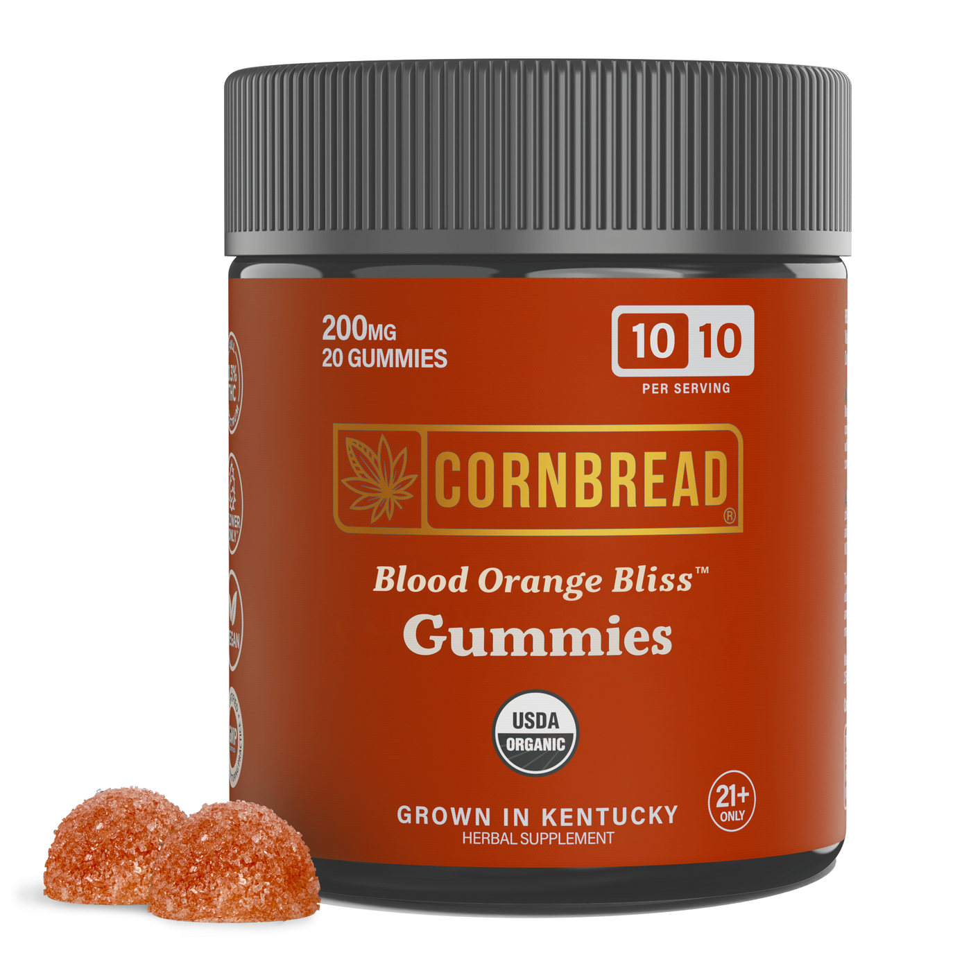 Blood Orange Bliss Gummies, 10mg